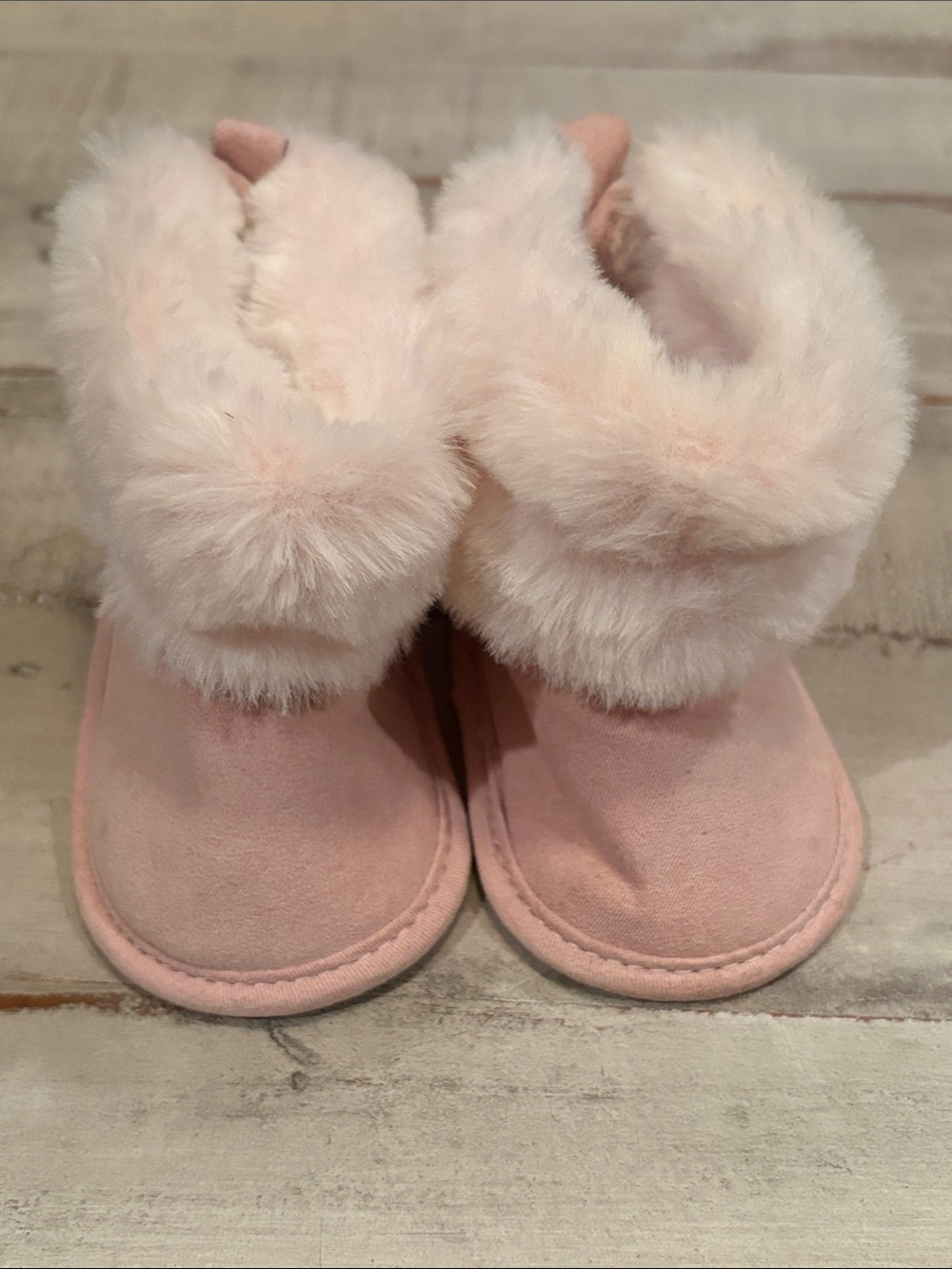 First Steps By Stepping Stones Pink Fur Boots